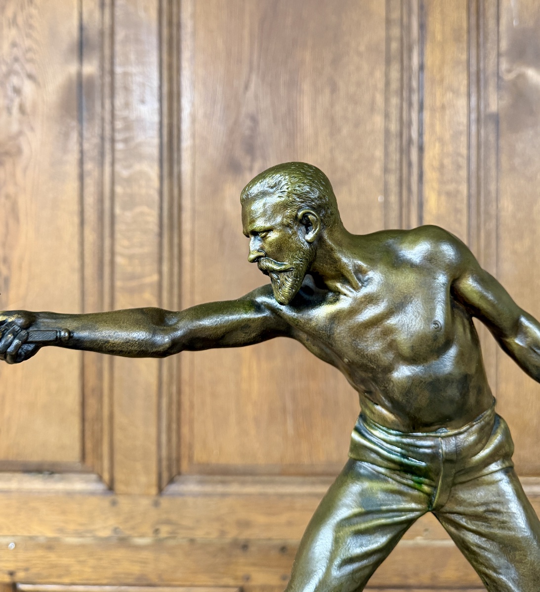 Nicolas Mayer - bronze d’escrime intitulé « Le Duel » , fin XIXème, 1887-photo-4