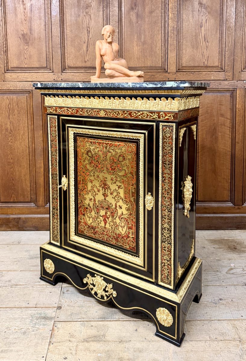 Napoleon III Period Boulle Marquetry Support Cabinet-photo-2