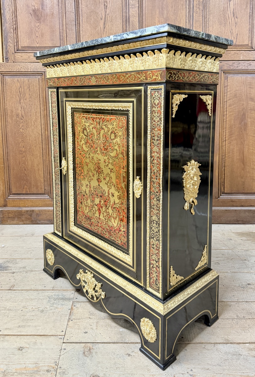 Napoleon III Period Boulle Marquetry Support Cabinet-photo-3