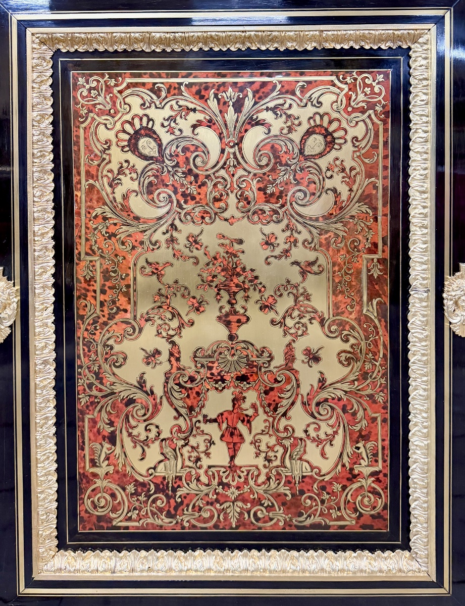 Napoleon III Period Boulle Marquetry Support Cabinet-photo-4