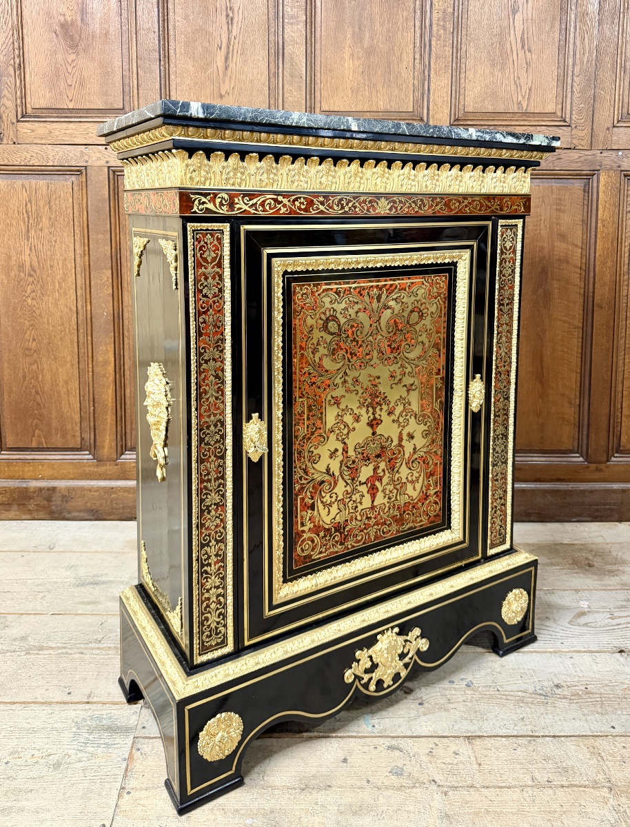 Napoleon III Period Boulle Marquetry Support Cabinet-photo-1