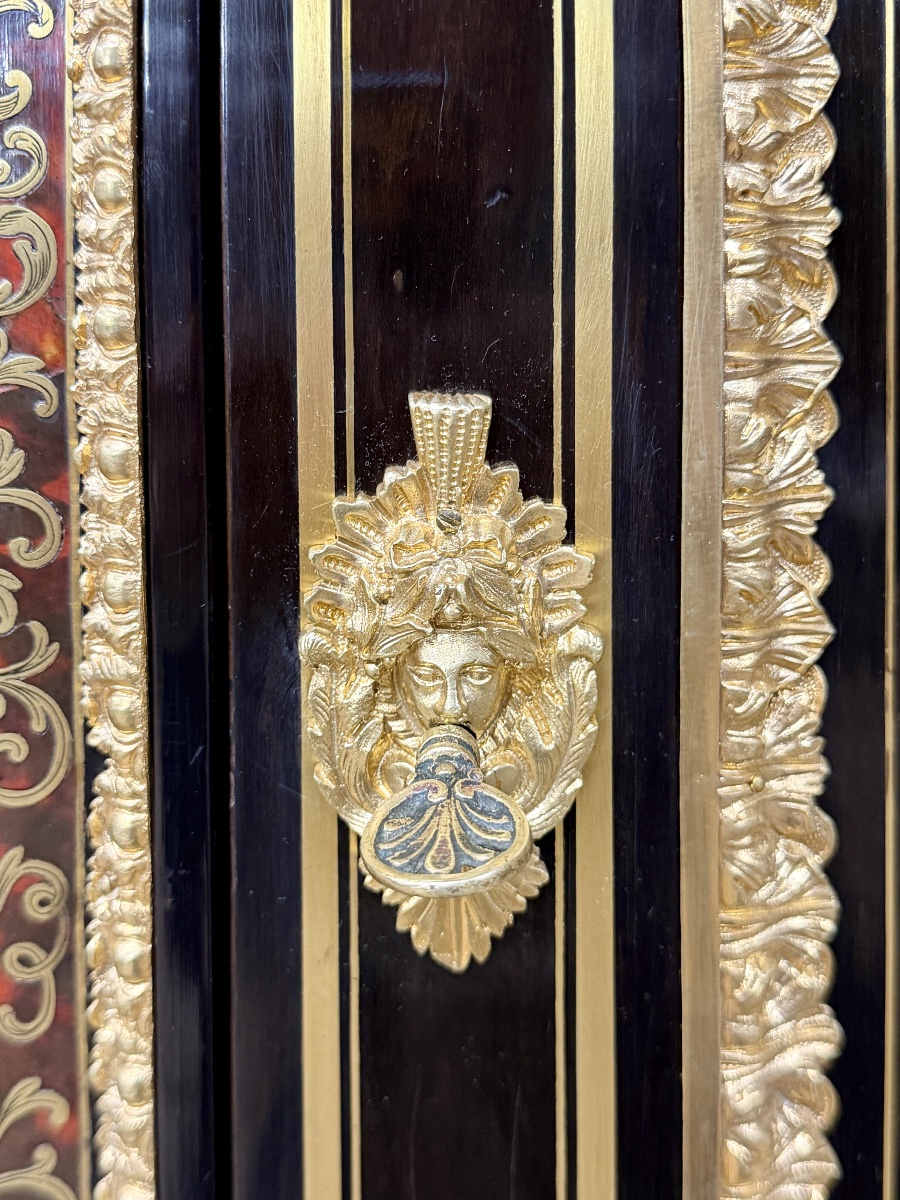 Napoleon III Period Boulle Marquetry Support Cabinet-photo-3