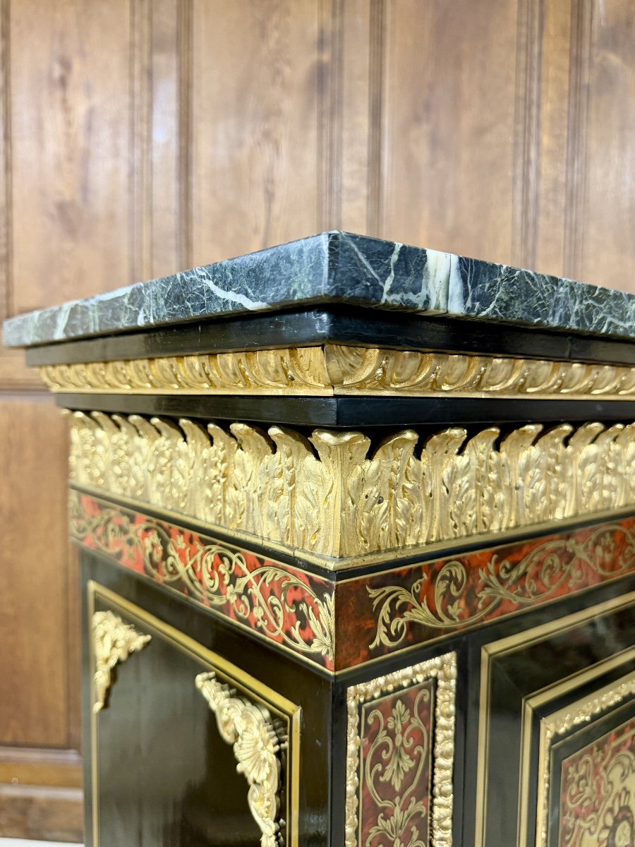 Napoleon III Period Boulle Marquetry Support Cabinet-photo-4