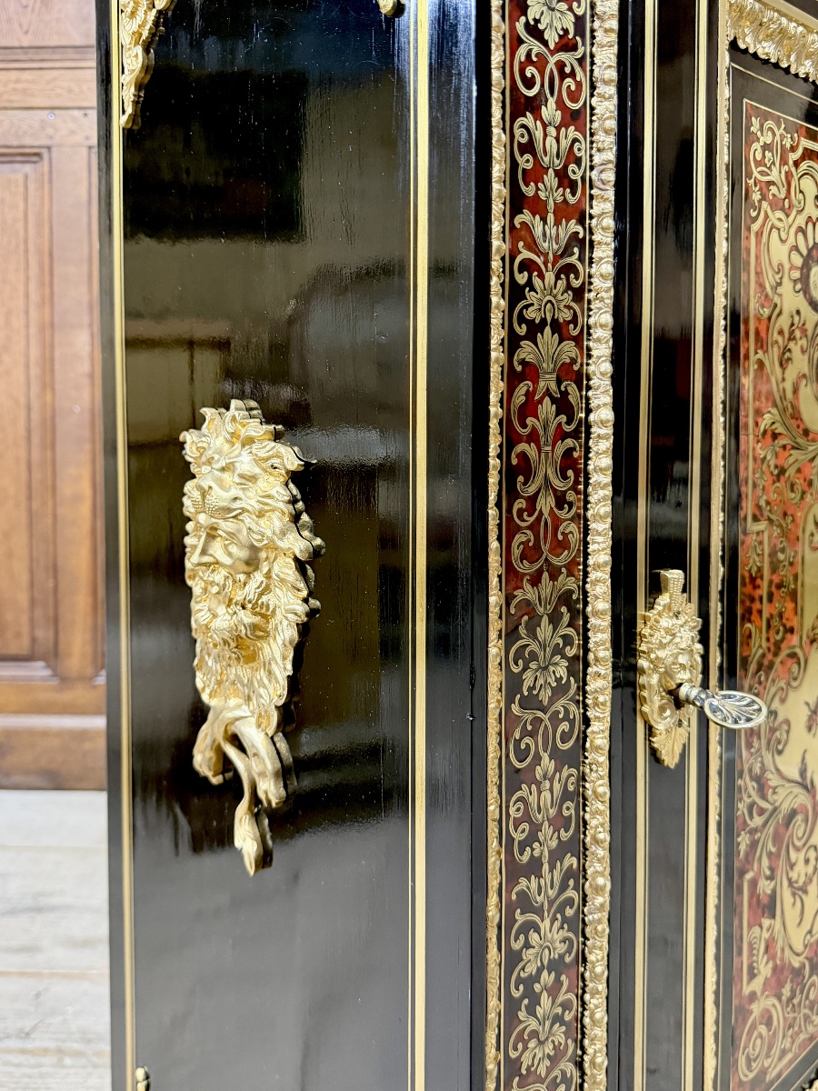 Napoleon III Period Boulle Marquetry Support Cabinet-photo-5