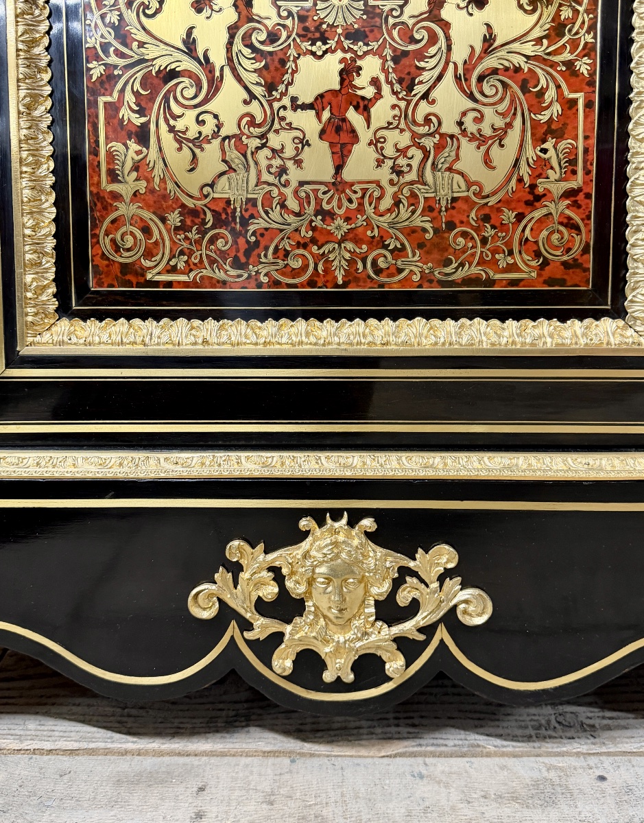 Napoleon III Period Boulle Marquetry Support Cabinet-photo-7