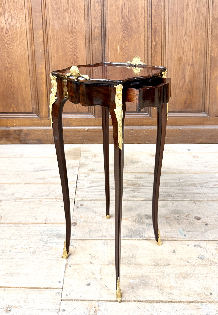 François Linke - Small Coffee Table, Mahogany Chest Of Drawers. Napoleon III Period-photo-1