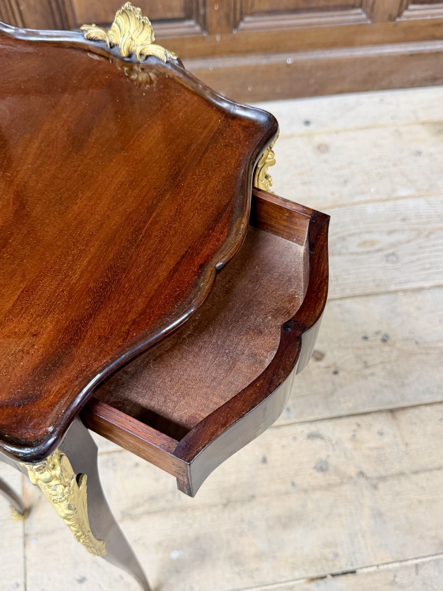 François Linke - Small Coffee Table, Mahogany Chest Of Drawers. Napoleon III Period-photo-4