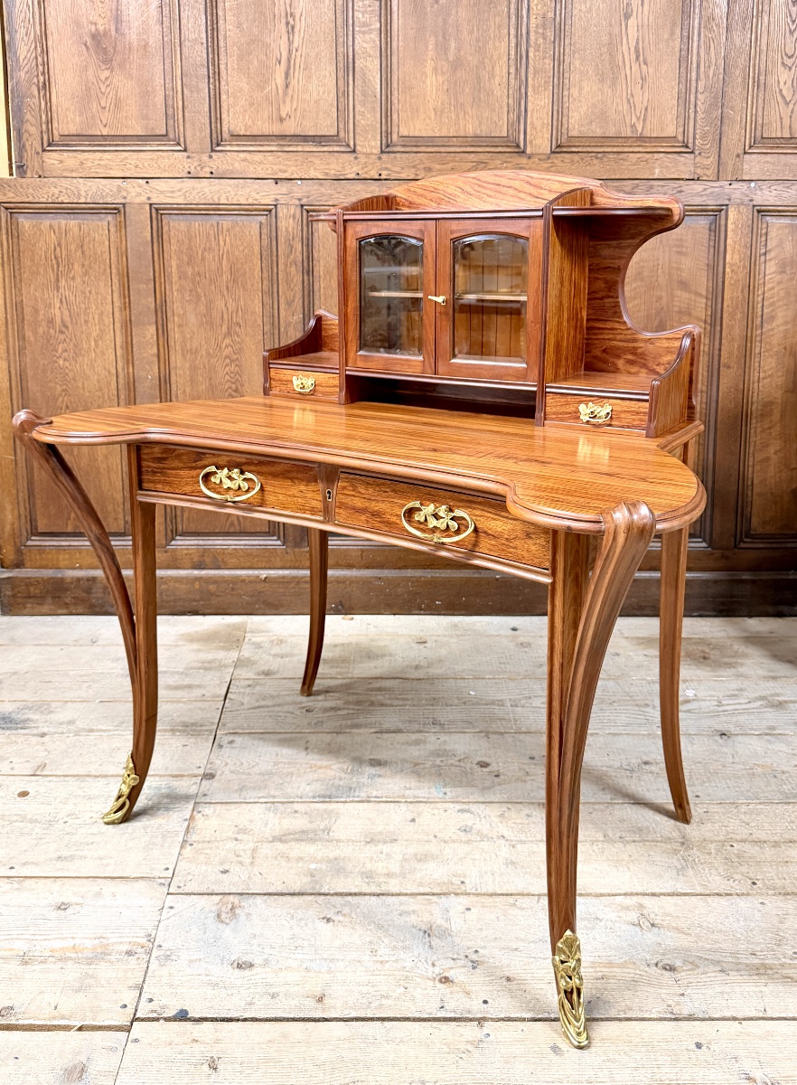 Louis Majorelle - bureau de dame d’époque Art Nouveau en satiné -photo-2