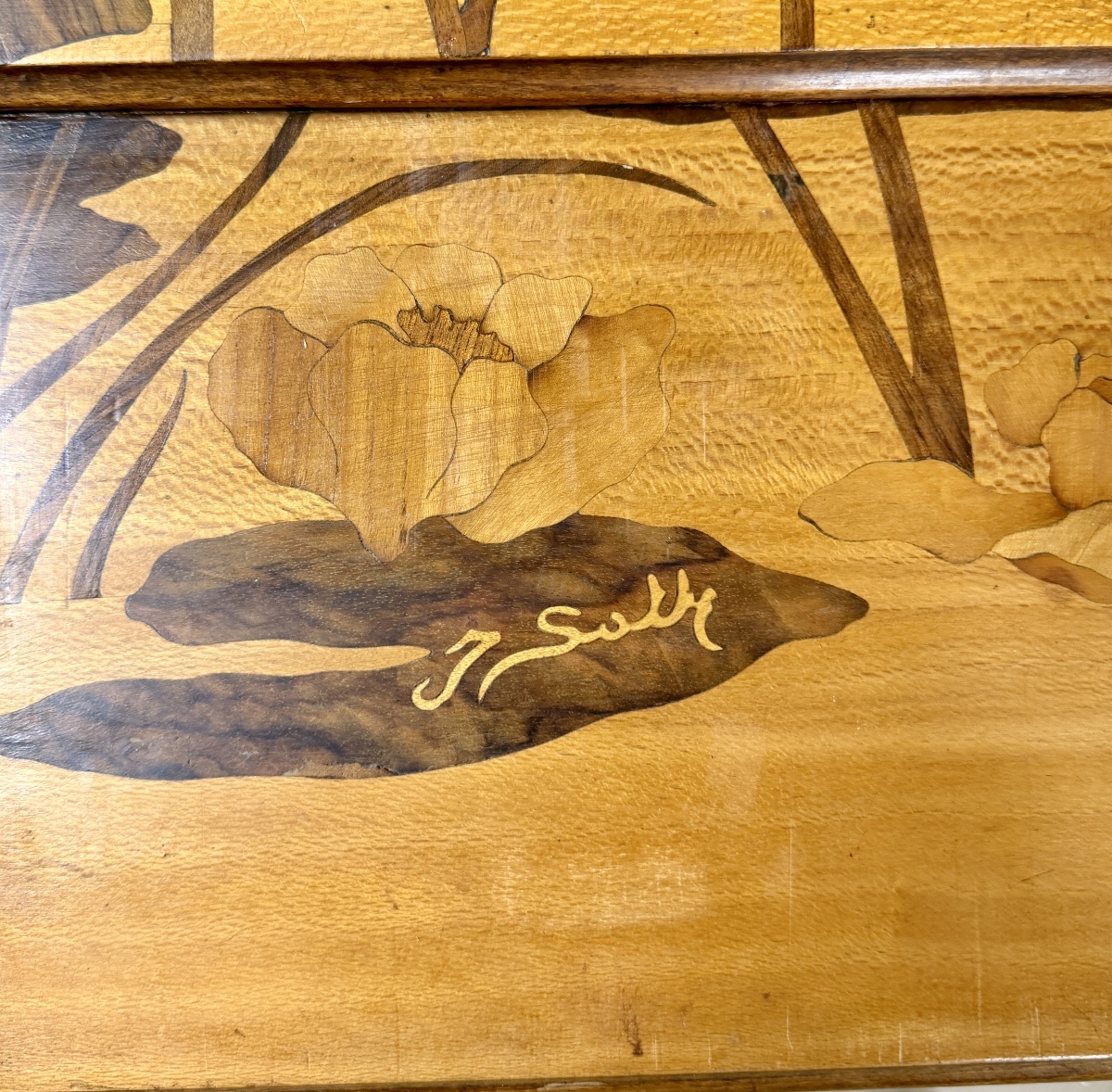 Joseph Guth - Nesting Tables With Marquetry Featuring Rich Depictions Of Fauna And Flora. Art Nouveau-photo-4