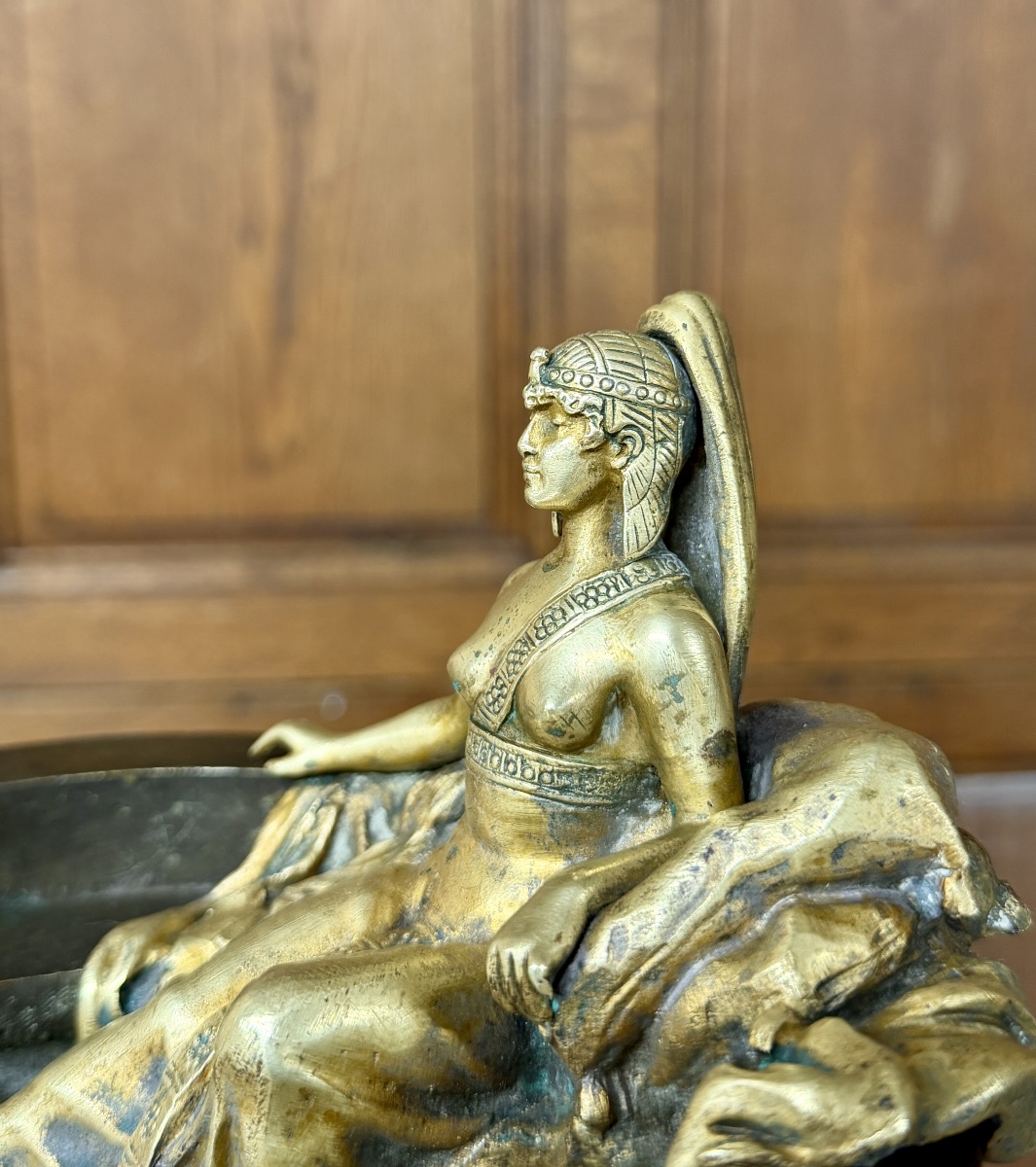 Bronze de Cléopatre d’époque Art Nouveau , dans le goût de Théodore Riviere -photo-2