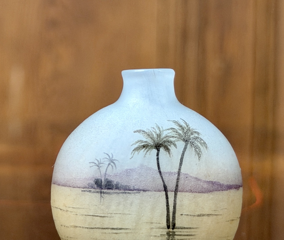 Daum Nancy - Miniature Gourd-shaped Vase With A Nile Berry Design. Art Nouveau Period -photo-2