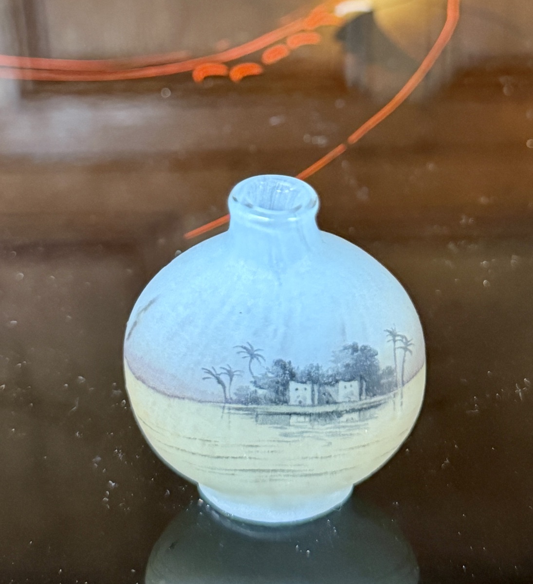 Daum Nancy - Miniature Gourd-shaped Vase With A Nile Berry Design. Art Nouveau Period -photo-1