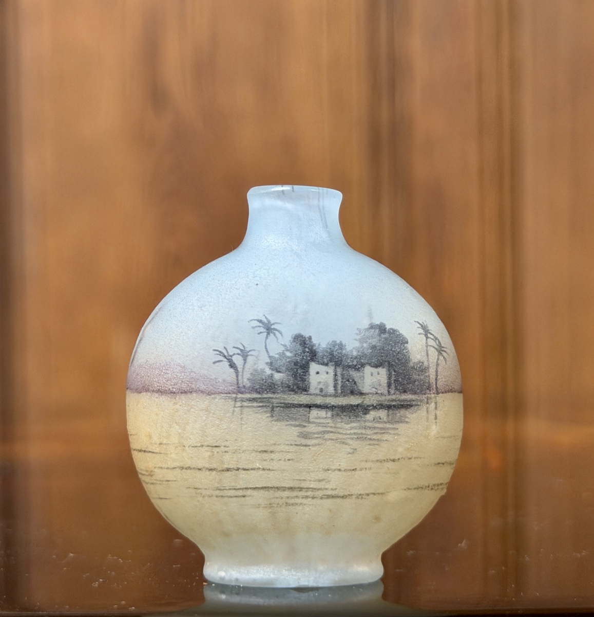Daum Nancy - Miniature Gourd-shaped Vase With A Nile Berry Design. Art Nouveau Period -photo-2