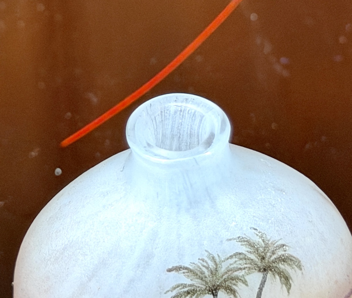 Daum Nancy - Miniature Gourd-shaped Vase With A Nile Berry Design. Art Nouveau Period -photo-3