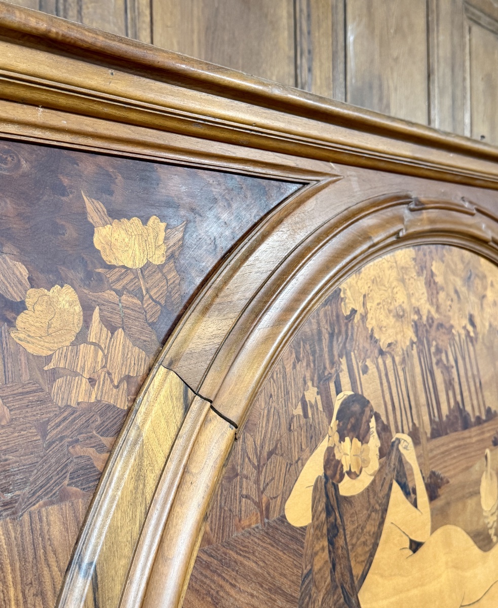 Miroir Art Nouveau en marqueterie par La Ruche, 1911, Maurice et Edmond Alet. -photo-6