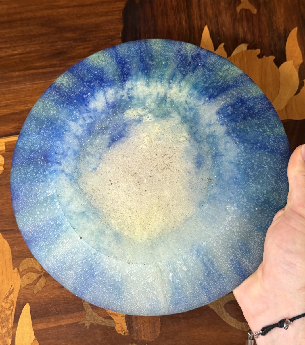 Amalric Walter - Plate Decorated With Pine Trees In Glass Paste. Art Nouveau Period. -photo-4