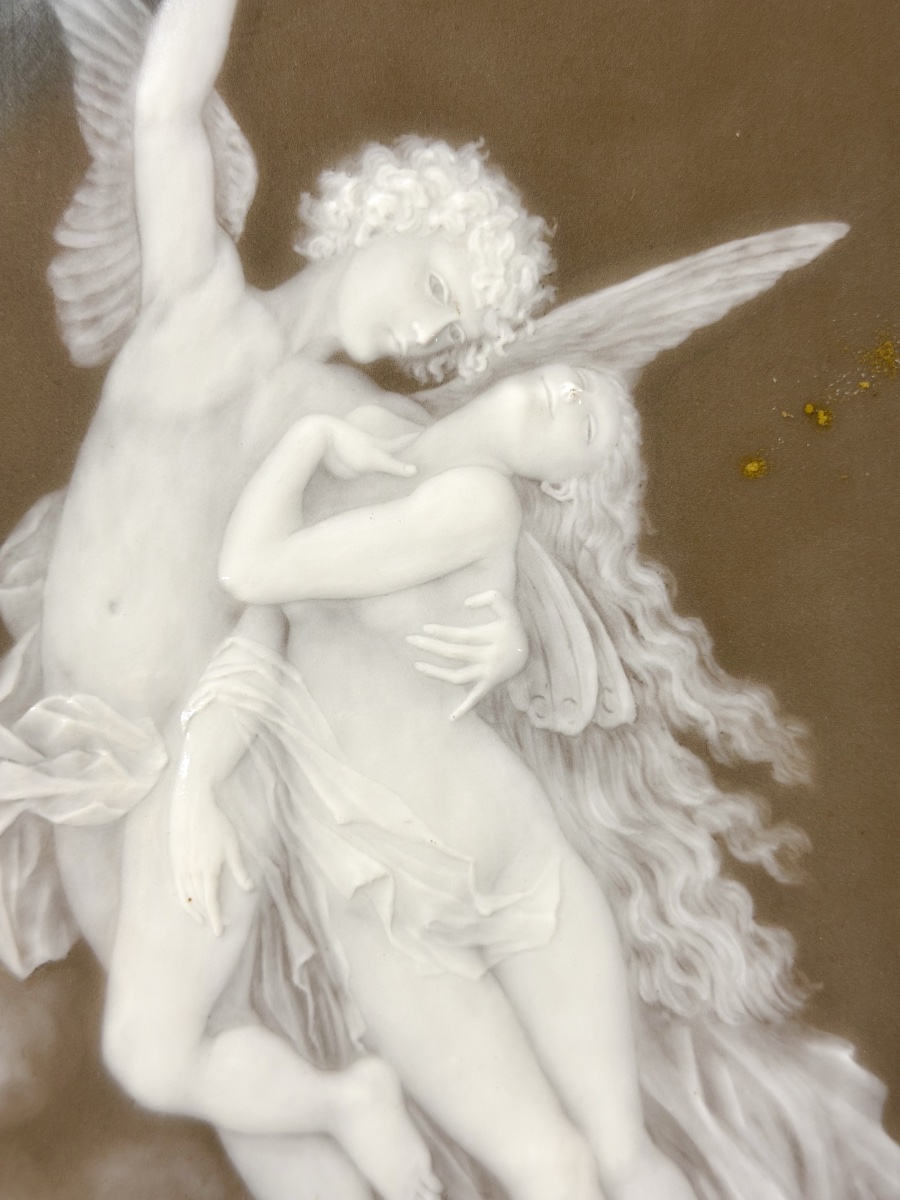 Auguste Riffaterre, Limoges, Porcelain Based On A Work By Bouguereau. Venus And Love.  -photo-5