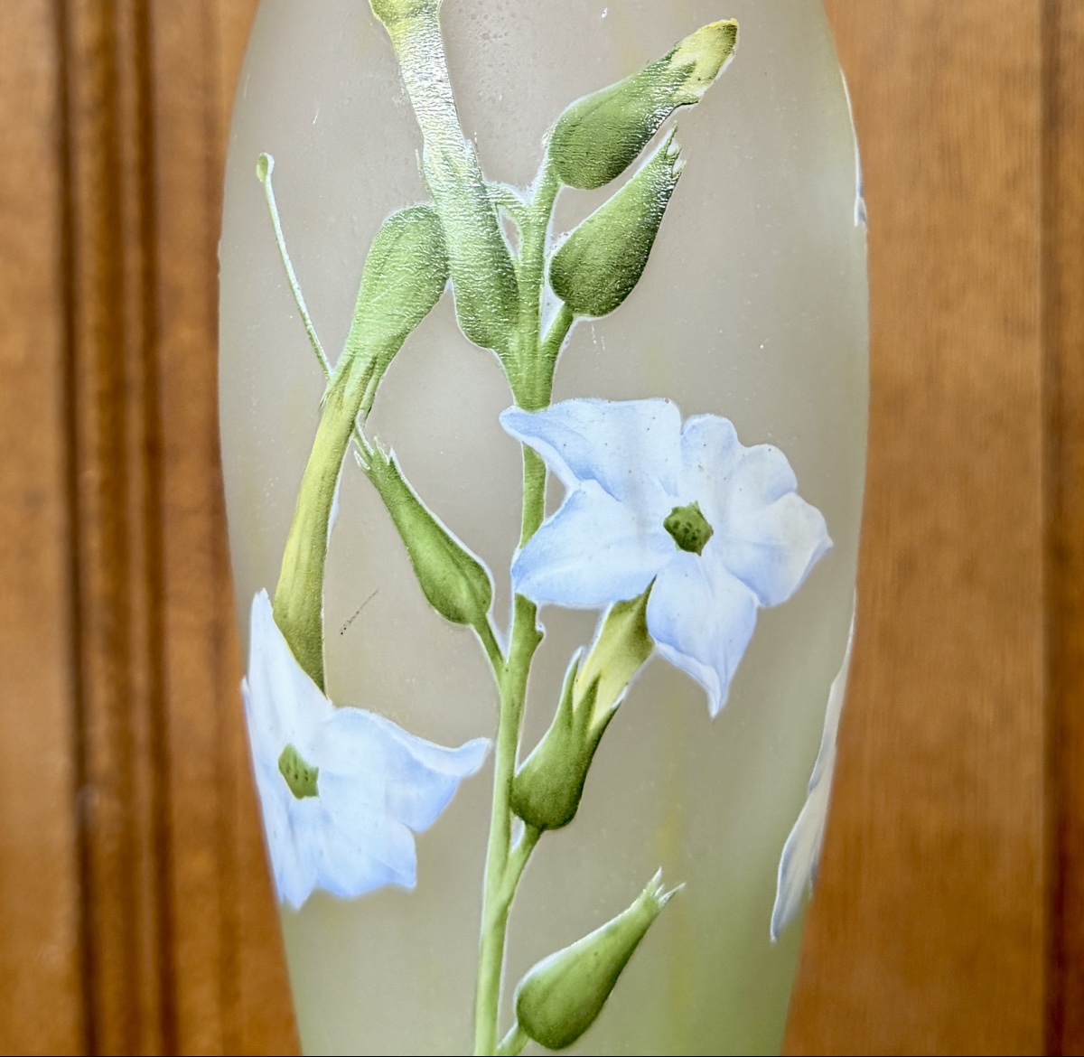 Daum Nancy - grand vase « nicotiana » d’époque Art Nouveau. -photo-4