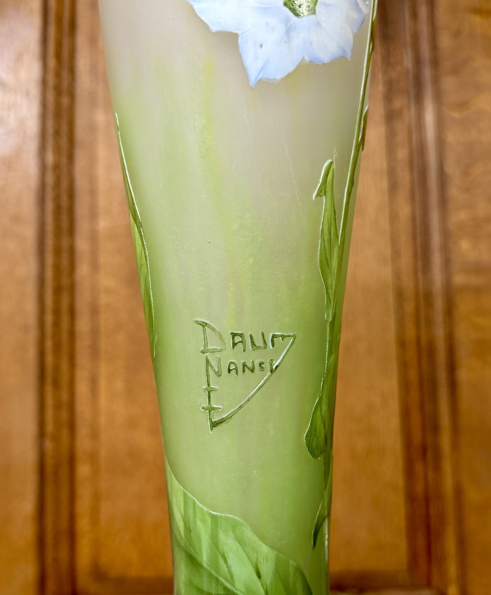 Daum Nancy - grand vase « nicotiana » d’époque Art Nouveau. -photo-6