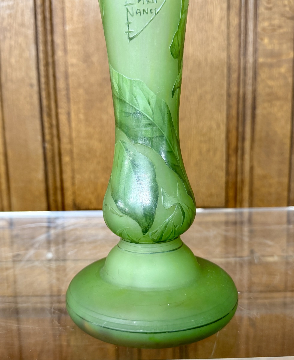 Daum Nancy - grand vase « nicotiana » d’époque Art Nouveau. -photo-7