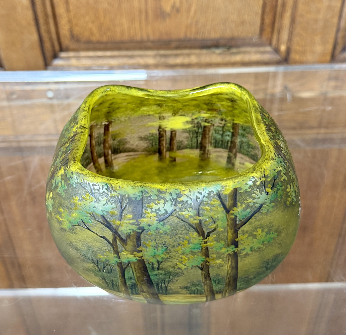 Daum Nancy - VASE EN FORME D’ŒUF À DÉCOR DE PAYSAGE, ÉPOQUE ART NOUVEAU-photo-2