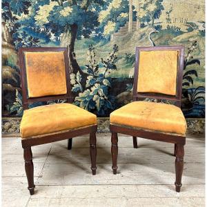 Pair Of Chairs From The Royal Palace By François Honoré Georges Jacob, Restoration