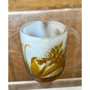 Émile Gallé - petit vase de forme orignal « coco-fesse » époque Art Nouveau