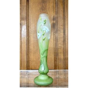 Daum Nancy—large “nicotiana” Vase From The Art Nouveau Period. 
