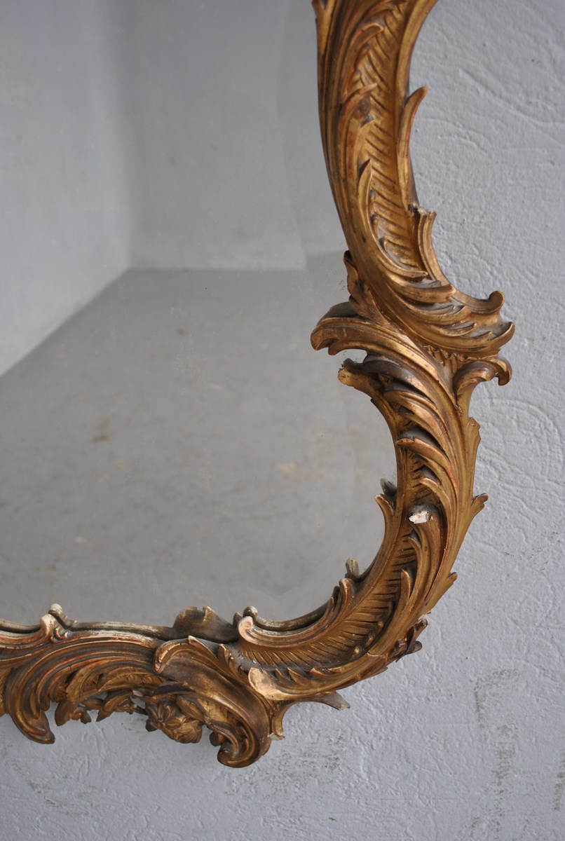 Mirror In Gilded Stucco Rockery XIXth-photo-2