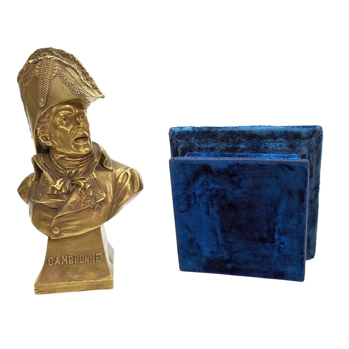 Buste En Bronze Doré Représentant Le Général Cambronne 1er Empire Par James Louis -photo-1