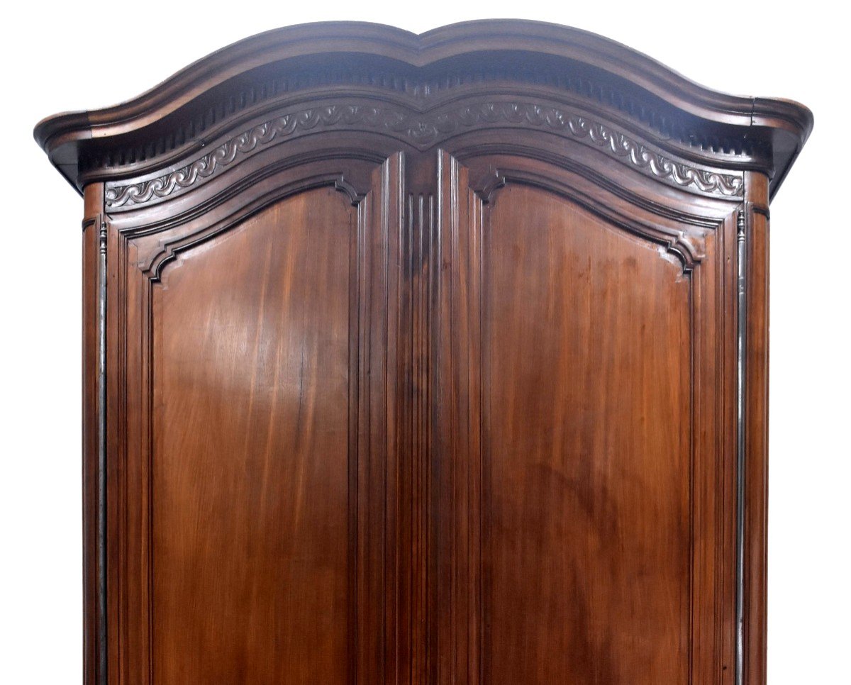 Bordelaise Castle Cabinet In Solid Mahogany From The 18th Century-photo-2