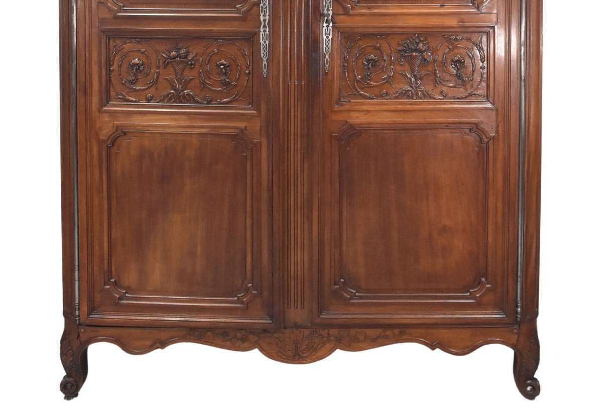 Armoire Bordelaise De Château En Acajou Massif D’époque XVIIIème-photo-2