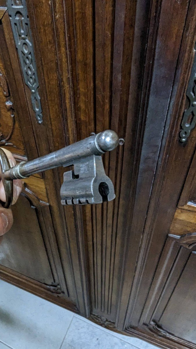 Armoire Bordelaise De Château En Acajou Massif D’époque XVIIIème-photo-7