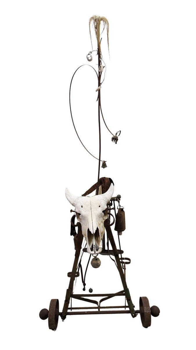 Kinetic And Automated Metal Sculpture By Michel Haillard-photo-2