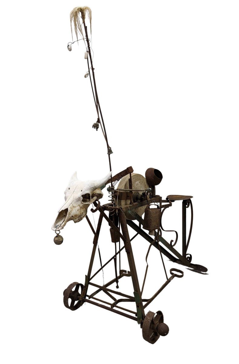 Kinetic And Automated Metal Sculpture By Michel Haillard-photo-4