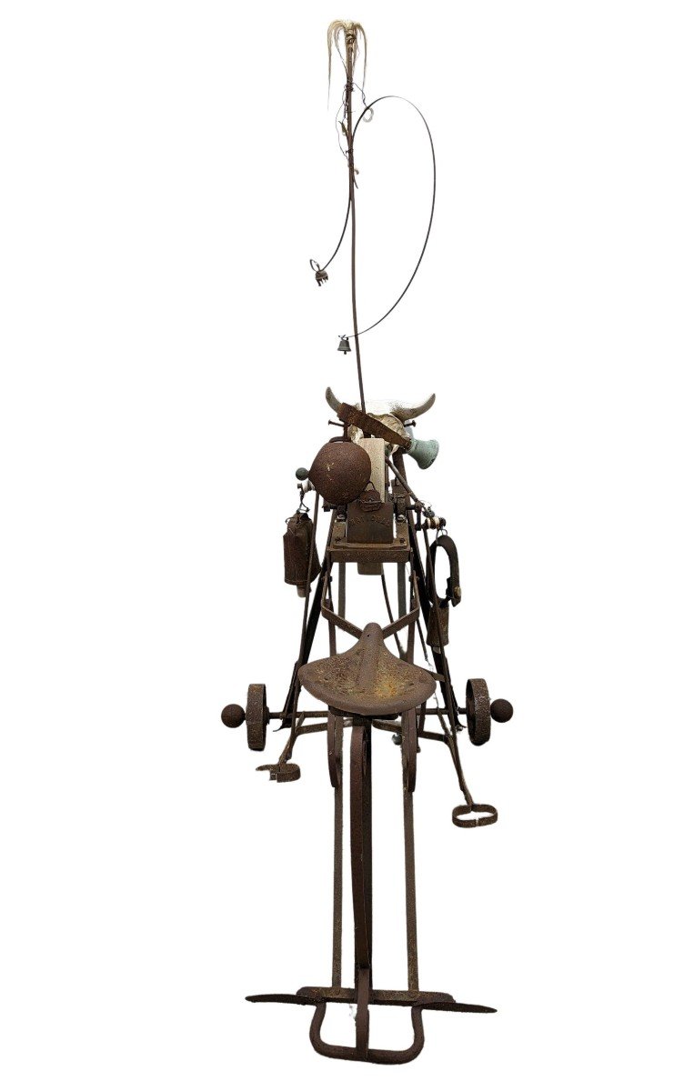 Kinetic And Automated Metal Sculpture By Michel Haillard-photo-2