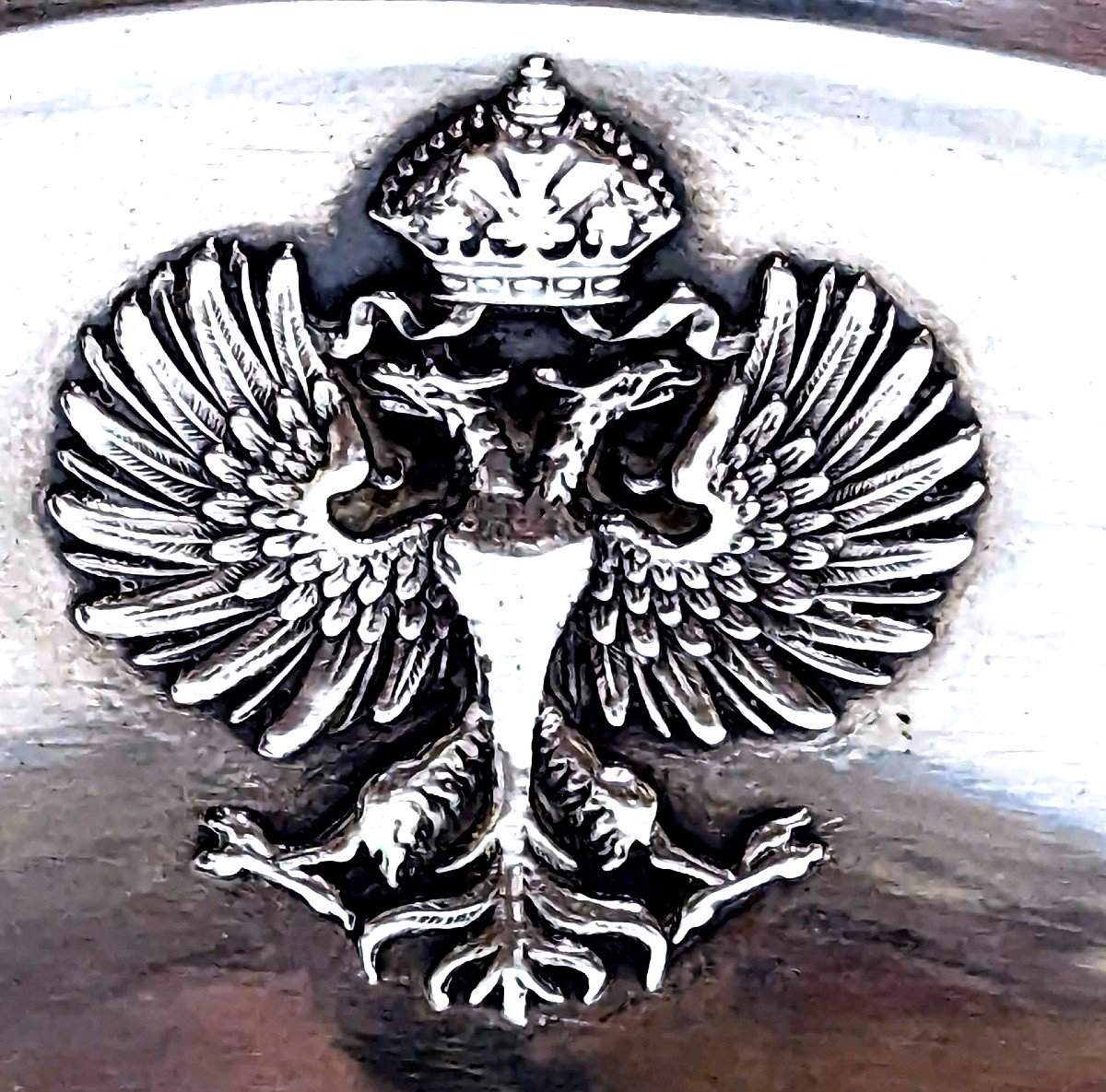 Dish In Sterling Silver Odiot In Paris Russian Double Headed Eagle-photo-2