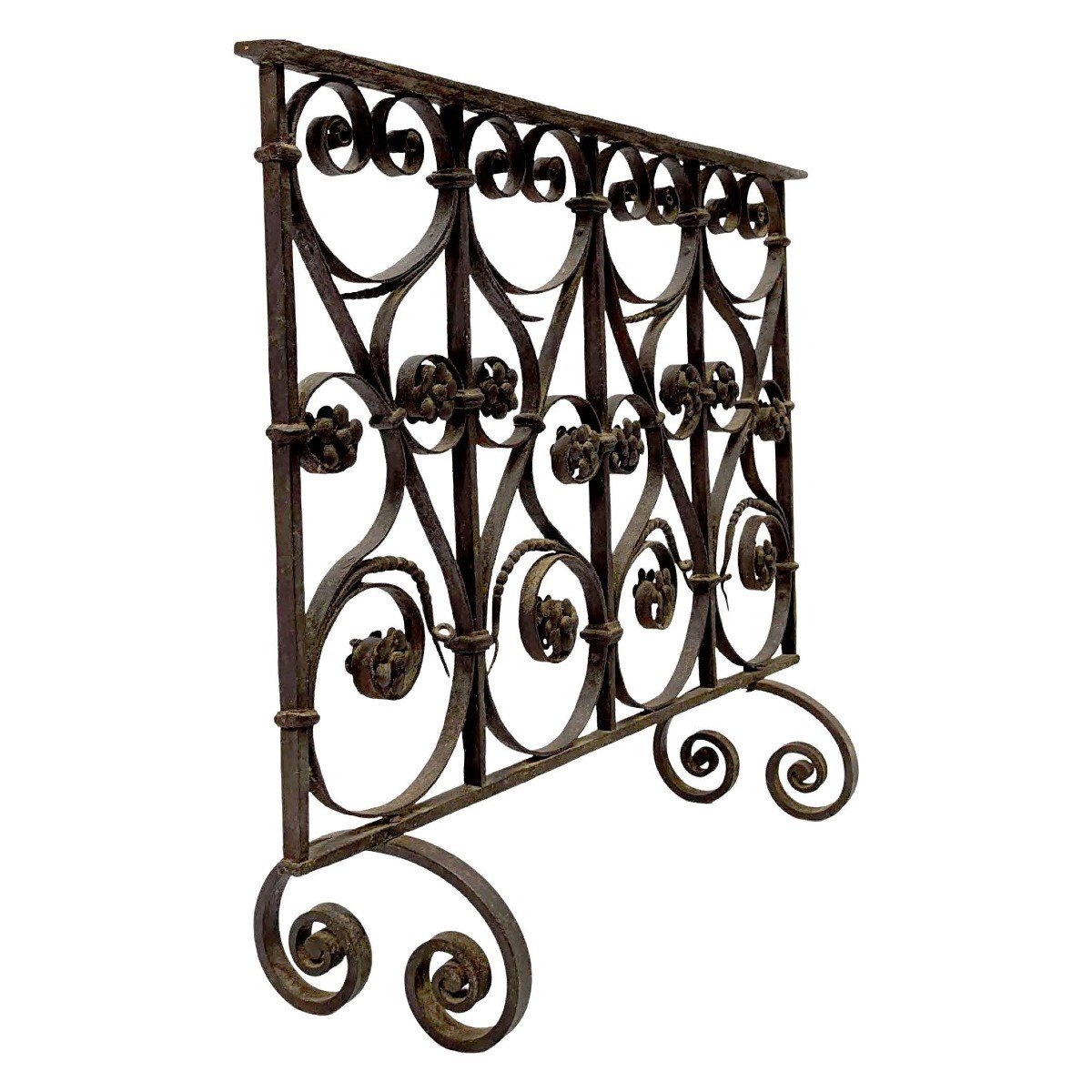 18th Century Wrought Iron Fireplace Firewall-photo-2