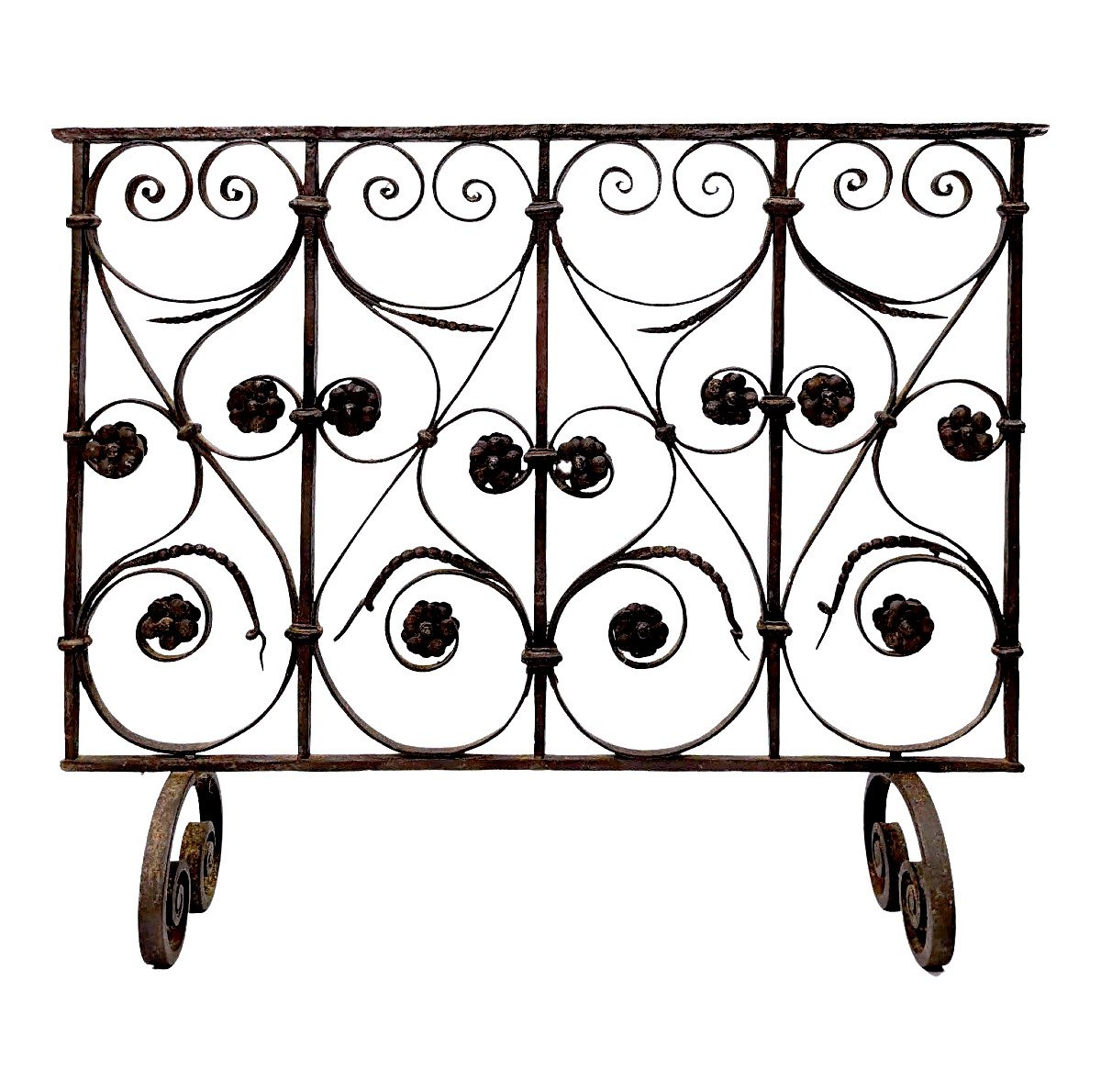 18th Century Wrought Iron Fireplace Firewall