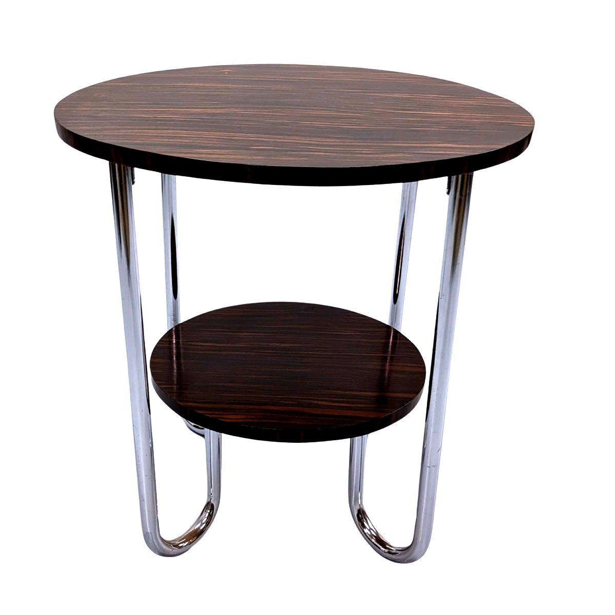 1930 Art Deco Style Pedestal Table In Macassar