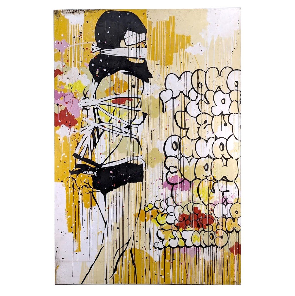 "TILT (NÉ EN 1973). Chongqinb Girls. Diptyque. Acrylique, peinture aérosol, marqueurs. 165 x 230 cm (par panneau) . -photo-2