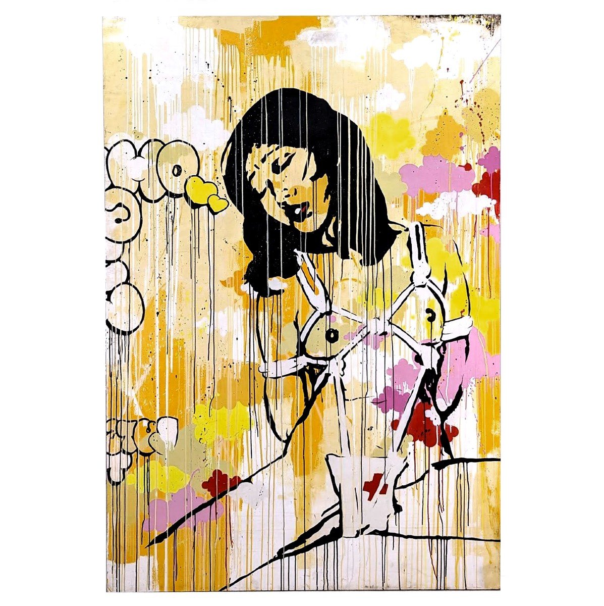 "TILT (NÉ EN 1973). Chongqinb Girls. Diptyque. Acrylique, peinture aérosol, marqueurs. 165 x 230 cm (par panneau) . -photo-4
