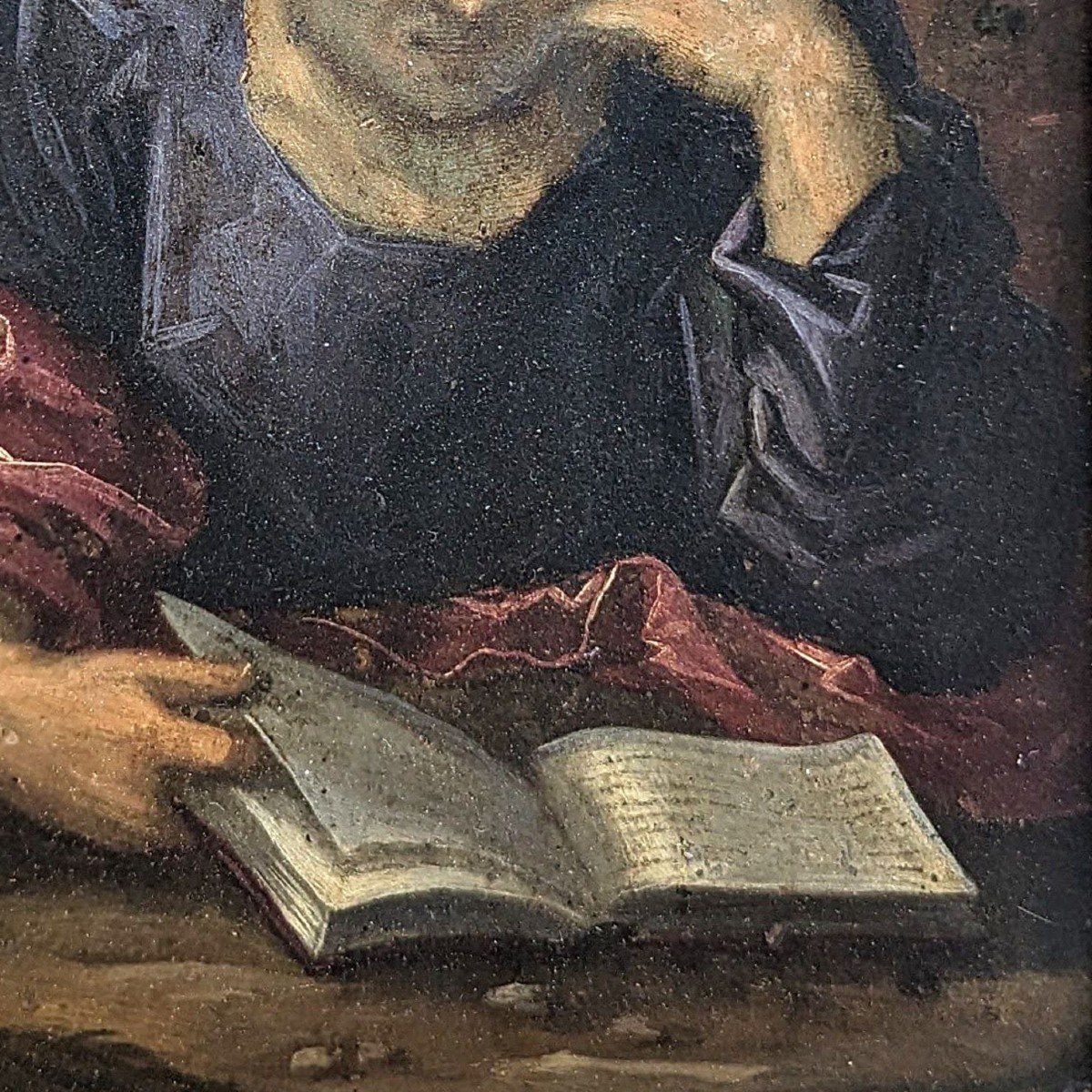 Painting On Copper XVII Portraits Of Saint Marc And Sainte Loannes-photo-6