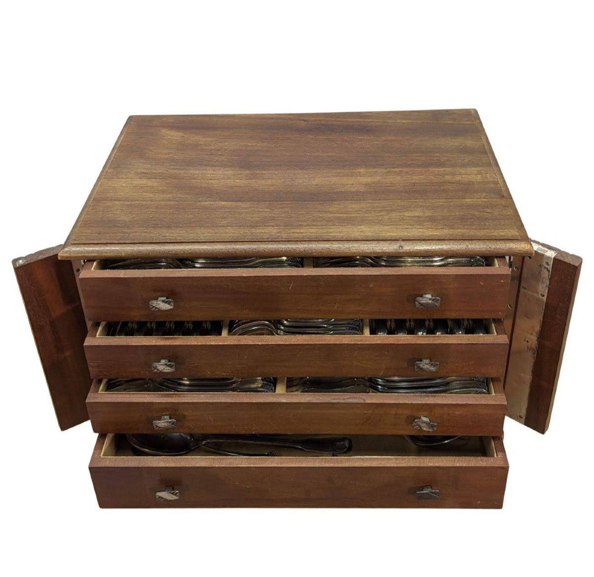 Ménagère En Métal Argenté Dans Son Coffret Maison Morlot-photo-1