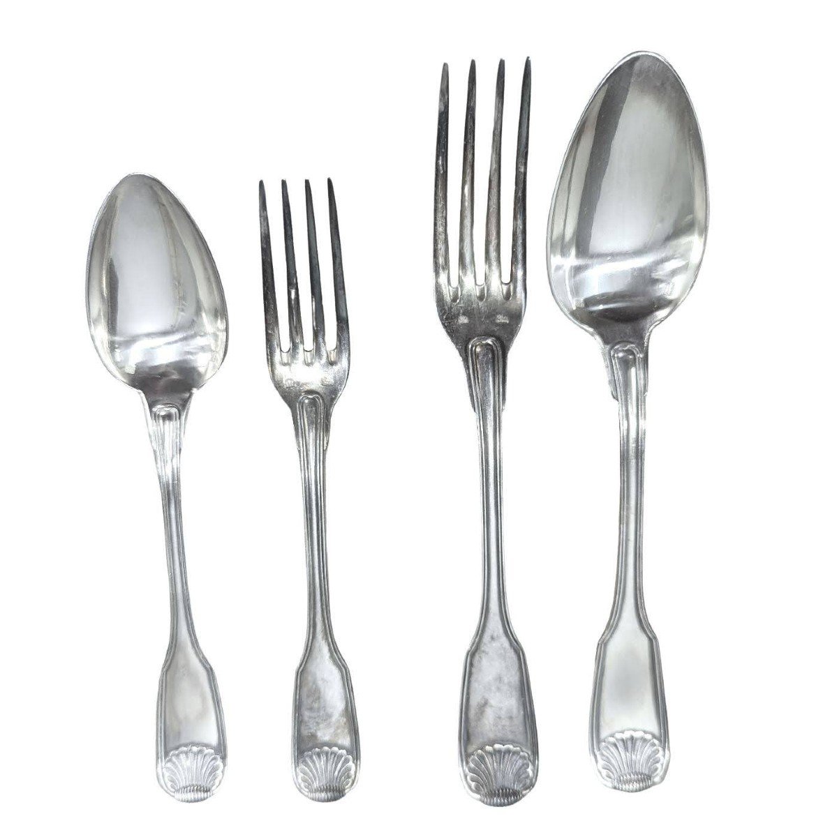 Ménagère En Métal Argenté Dans Son Coffret Maison Morlot-photo-3