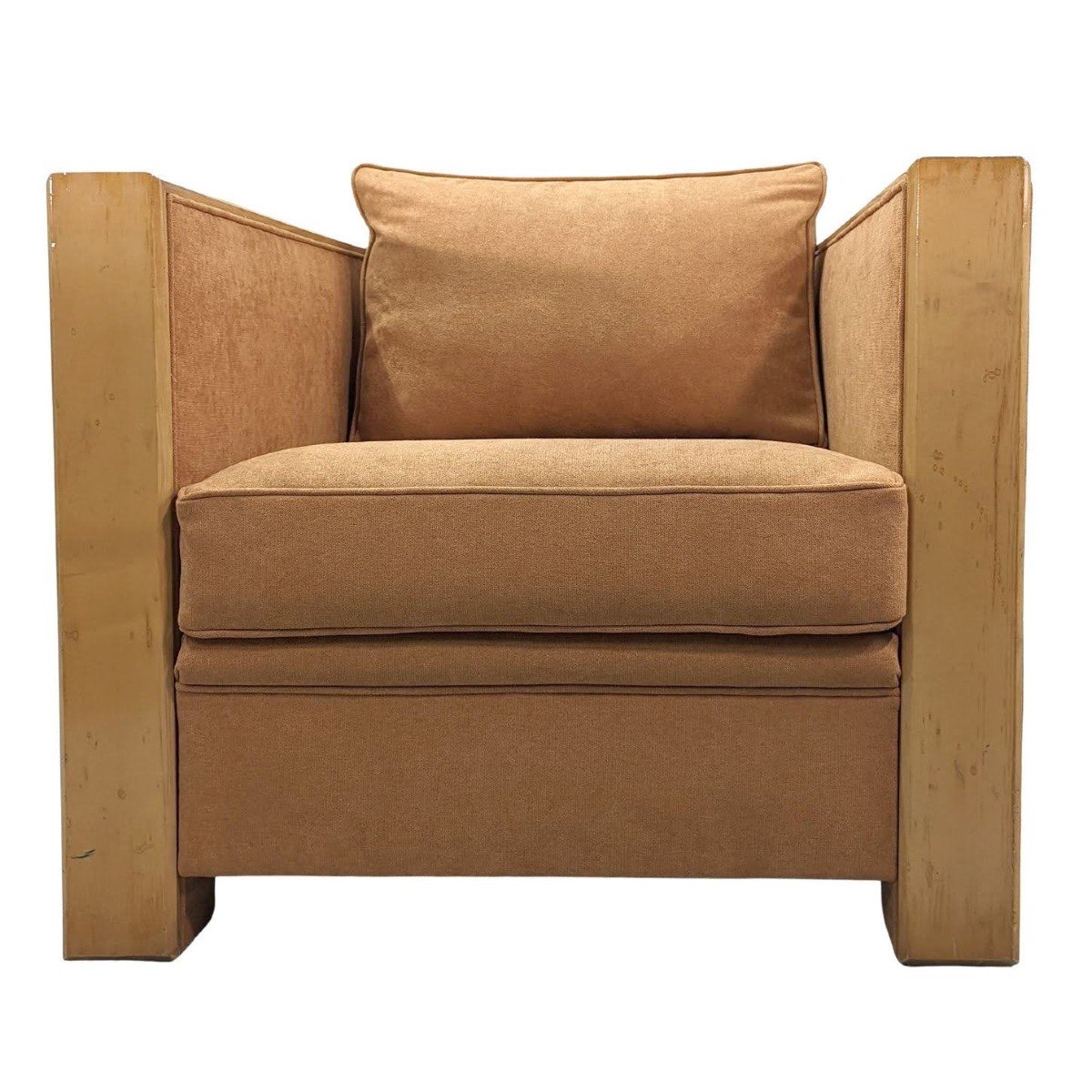 Armchairs Club Hugues Chevalier Sycamore And Suede-photo-1