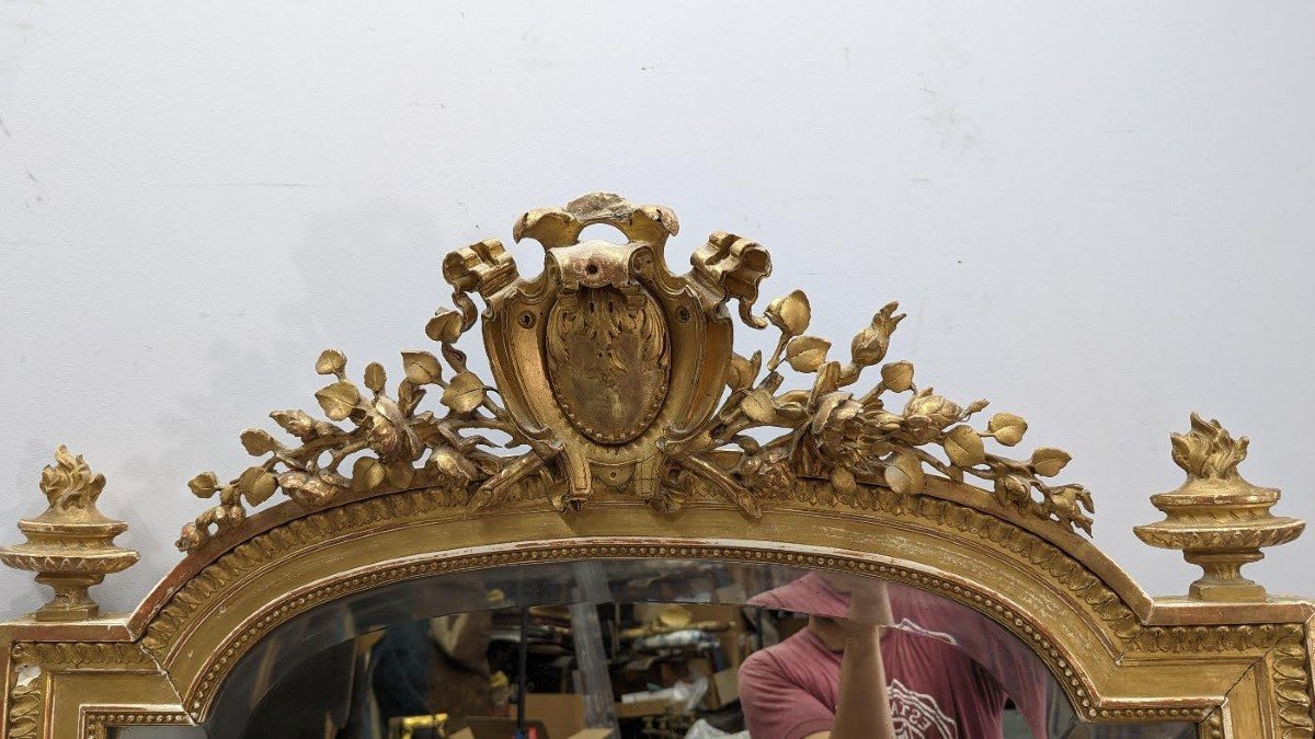 Louis XVI Style Mirror Napoleon III Period-photo-2