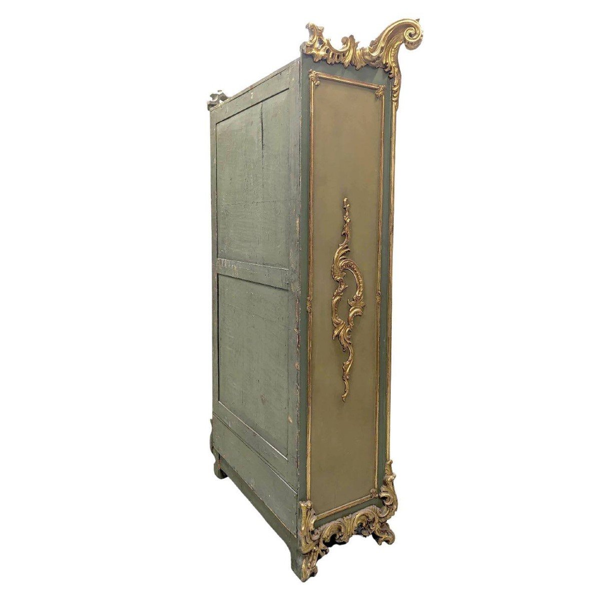 Pair Of Golden Lacquered Turinese Cabinets From The Beginning Of The Nineteenth Century.-photo-2