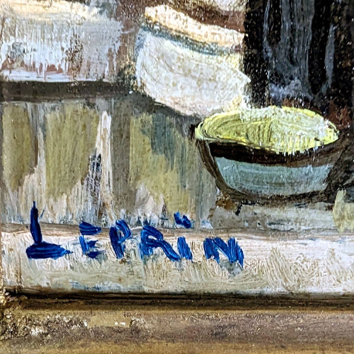 "oil On Canvas By Marcel Leprin Fontaine De Village Definitely One Of The Fountains Of The Basket-photo-3