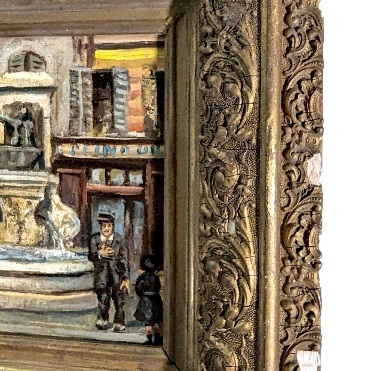 "oil On Canvas By Marcel Leprin Fontaine De Village Definitely One Of The Fountains Of The Basket-photo-1